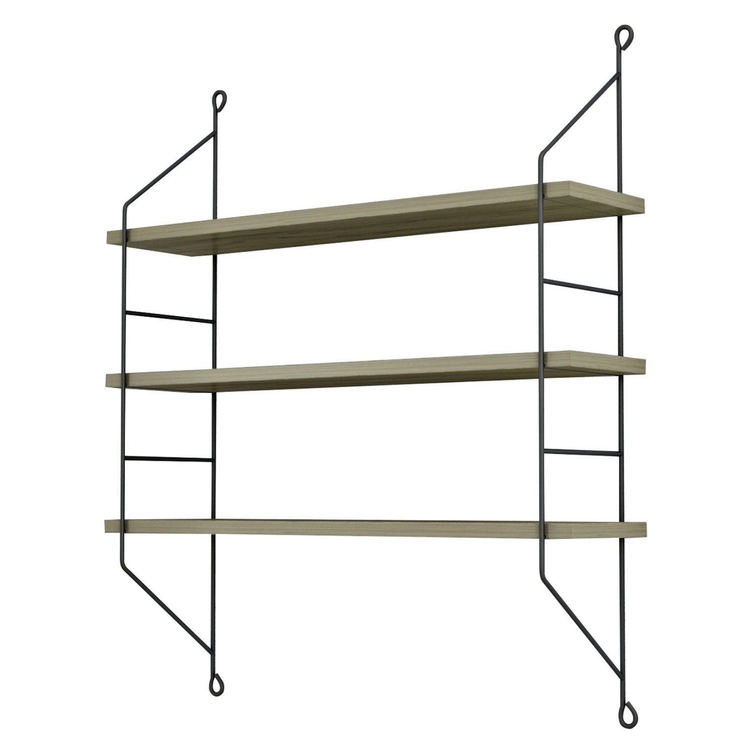 Стена рафтове ACHALA меламин маслинено сиво 60x15x68Hсм.