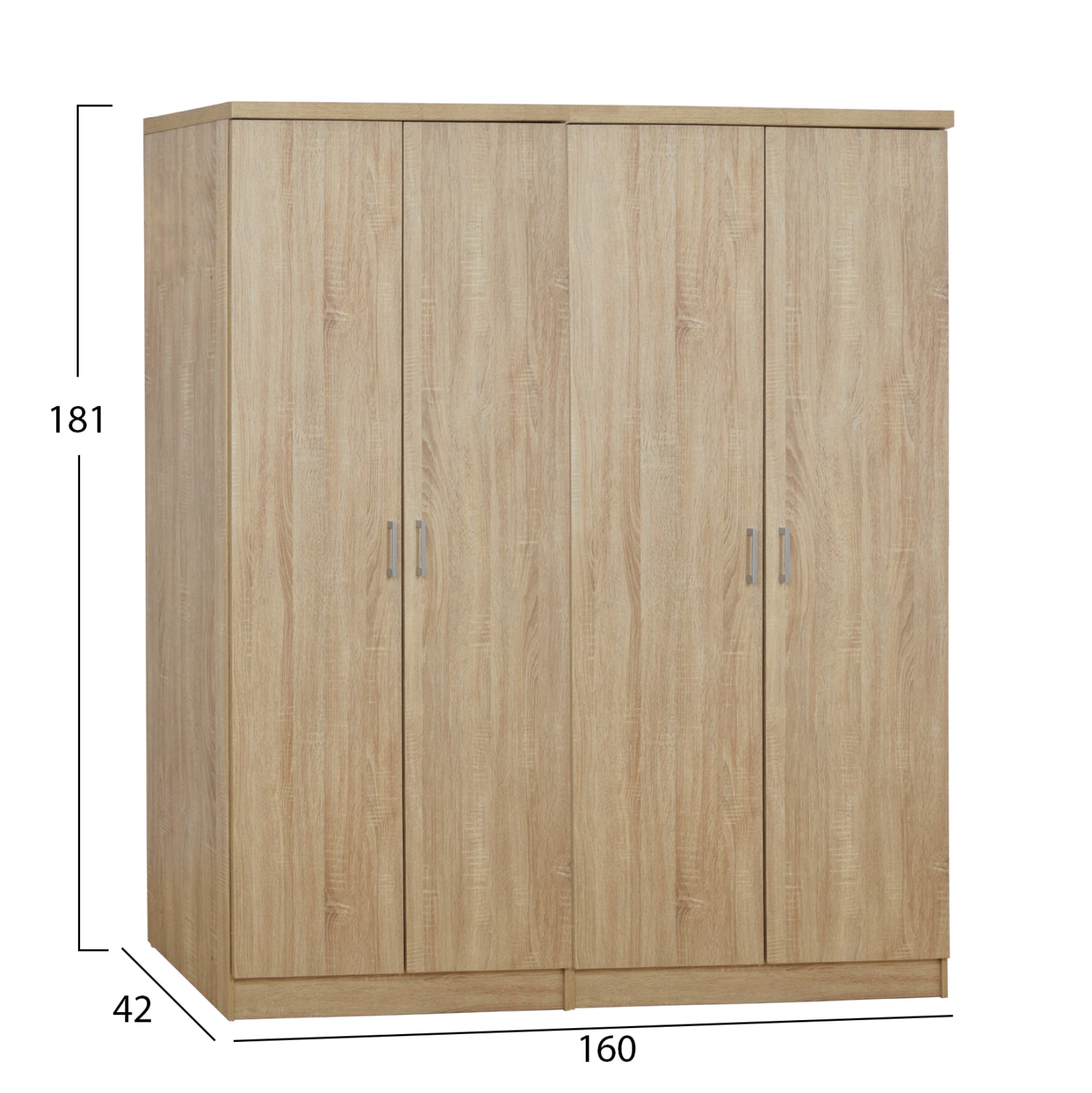 Комплект 2 броя гардероб с 4 врати Sonama 160x42x181