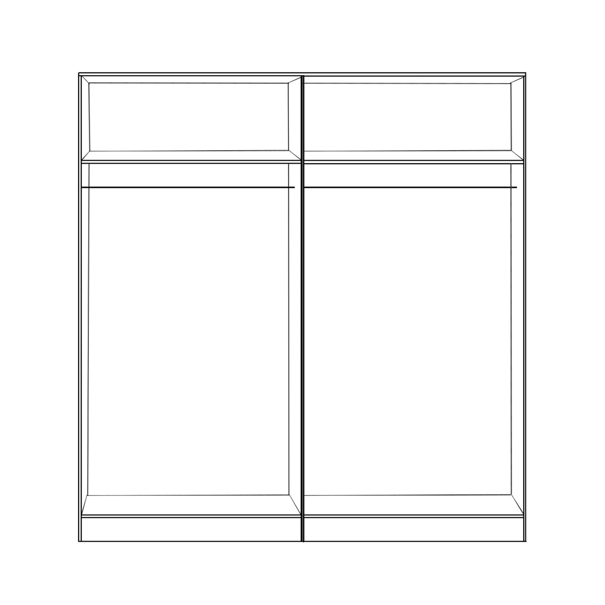 Комплект 2 броя гардероб с 4 врати Sonama 160x42x181