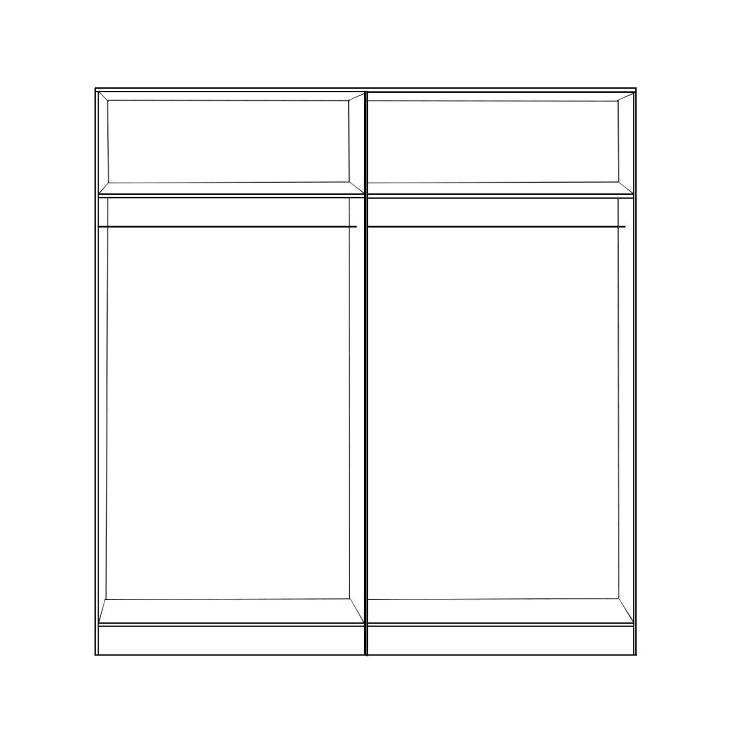 Комплект 2 броя гардероб с 4 врати Zebrano 160x42x181