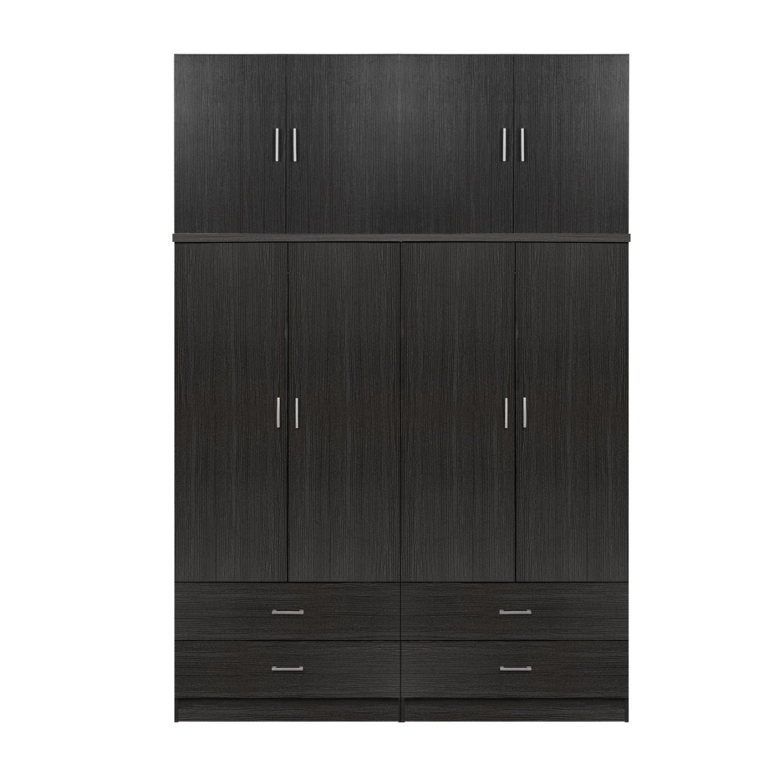 Комплект 2 броя гардероб с 4 врати и лофт Zebrano 160x42x241