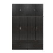 Комплект 2 броя гардероб с 4 врати и лофт Zebrano 160x42x241