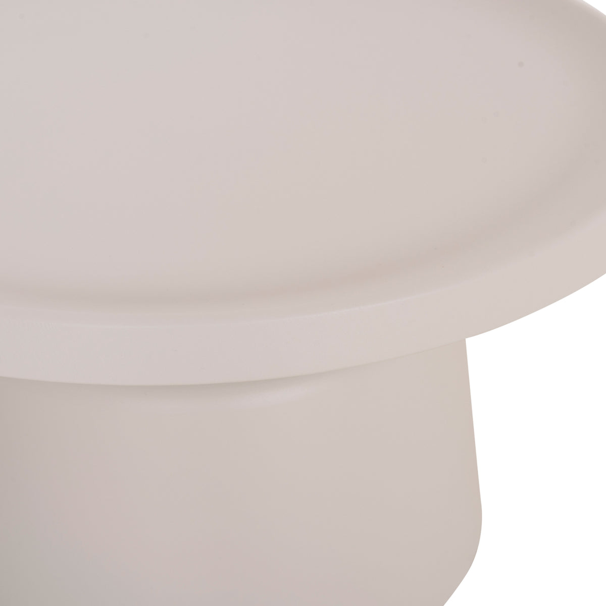 КОМПЛЕКТ 2 КАФЕНЕТА RINKON2 ИЗЦЯЛО МЕТАЛНИ В БЯЛО Φ49cm & Φ69cm