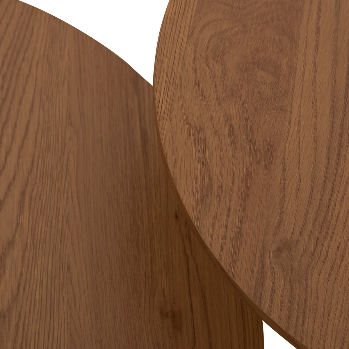 КОМПЛЕКТ 2 КАФЕНЕТА JENNEL(X) МЕТАЛ В БЯЛО - MDF С ХАРТИЕН ФУРНИР Φ50см & Φ70см