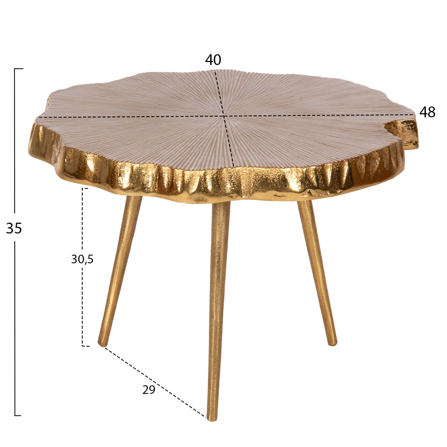 КОМПЛЕКТ 2 БР. КАФЕНА МАСА ANGUL МЕТАЛ В ЗЛАТИСТО-ЧЕРНО-БЯЛО