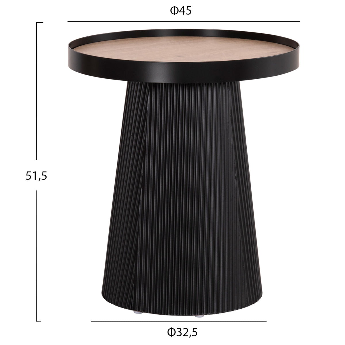 ХОЛНИ МАСИ 2 ЧАСТИ DUNCAN MDF И КЕРАМИЧЕН ПЛОТ Φ80cm & Φ45cm