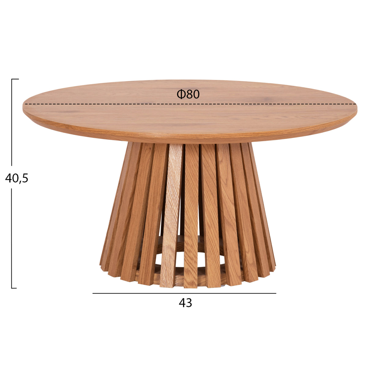 ХОЛНИ МАСИ 2 ЧАСТИ TALBERT MDF В ЕСТЕСТВЕН ЦВЯТ НА ДЪРВО Φ80cm & Φ45cm