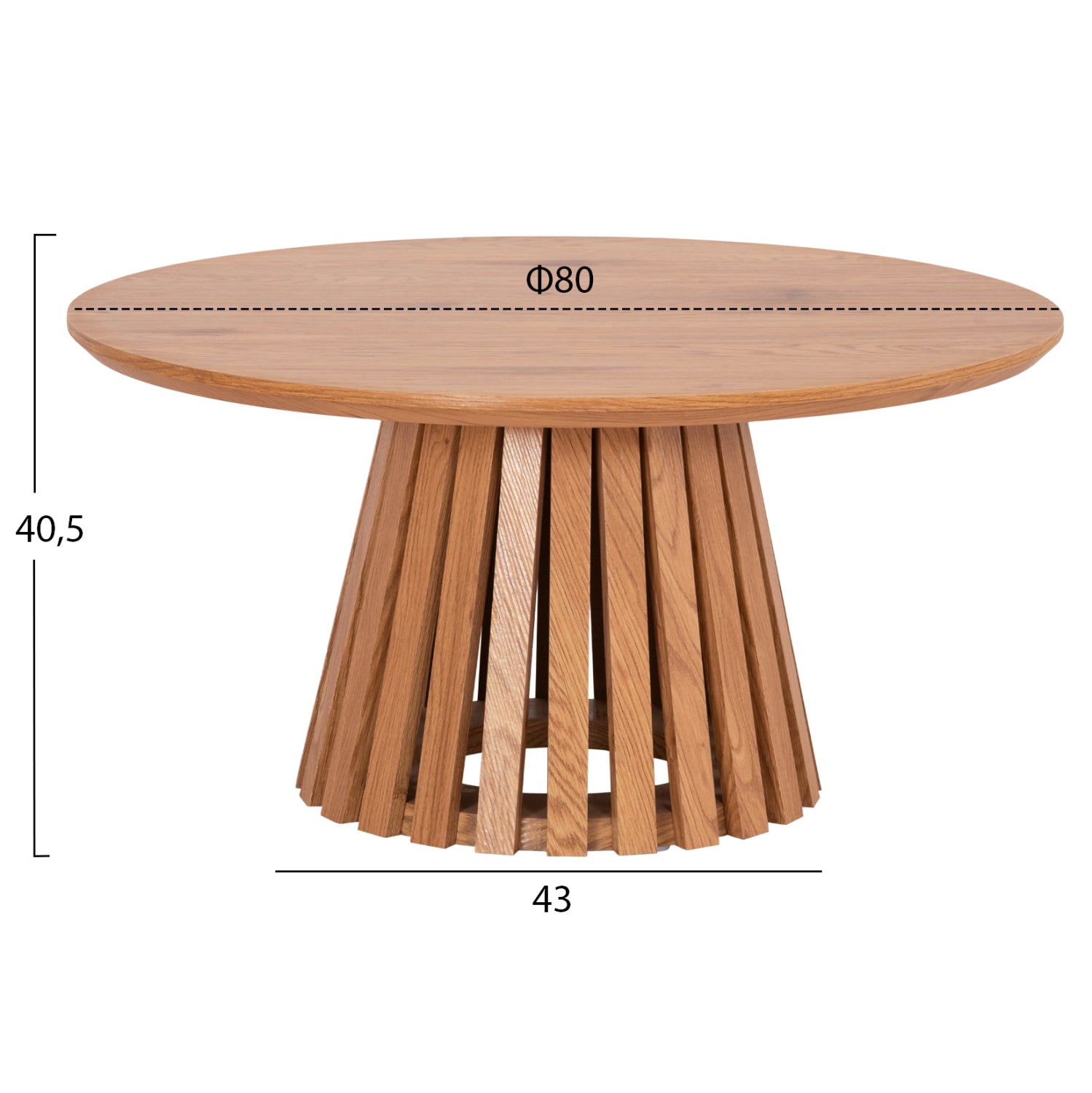 ХОЛНИ МАСИ 2 ЧАСТИ TALBERT MDF В ЕСТЕСТВЕН ЦВЯТ НА ДЪРВО Φ80cm & Φ45cm