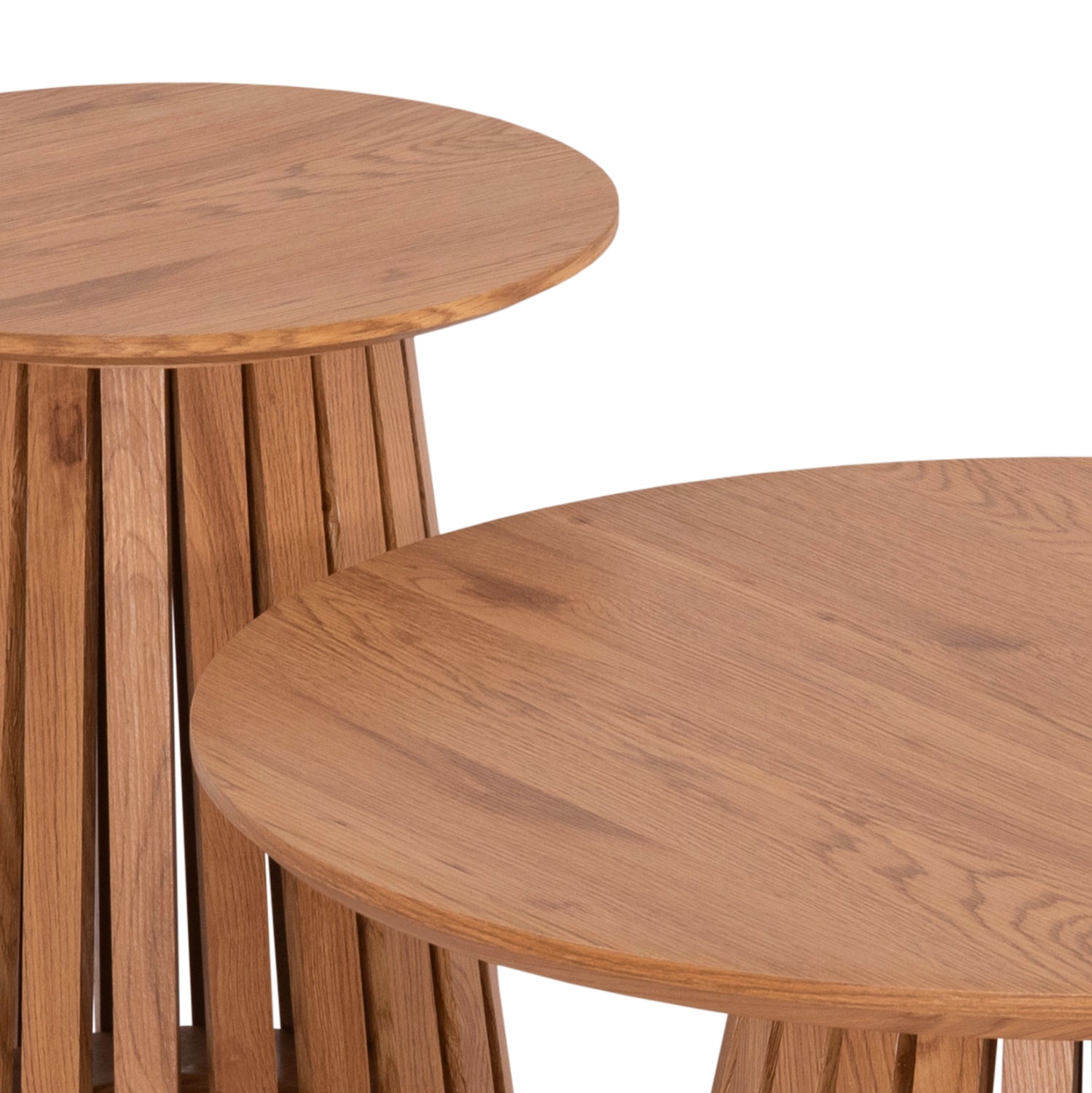 ХОЛНИ МАСИ 2 ЧАСТИ TALBERT MDF В ЕСТЕСТВЕН ЦВЯТ НА ДЪРВО Φ80cm & Φ45cm