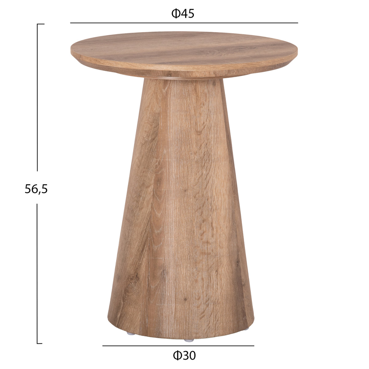 ХОЛНИ МАСИ 2 ЧАСТИ KARAN MDF В ЕСТЕСТВЕН ЦВЯТ НА ДЪРВО Φ80cm & Φ45cm