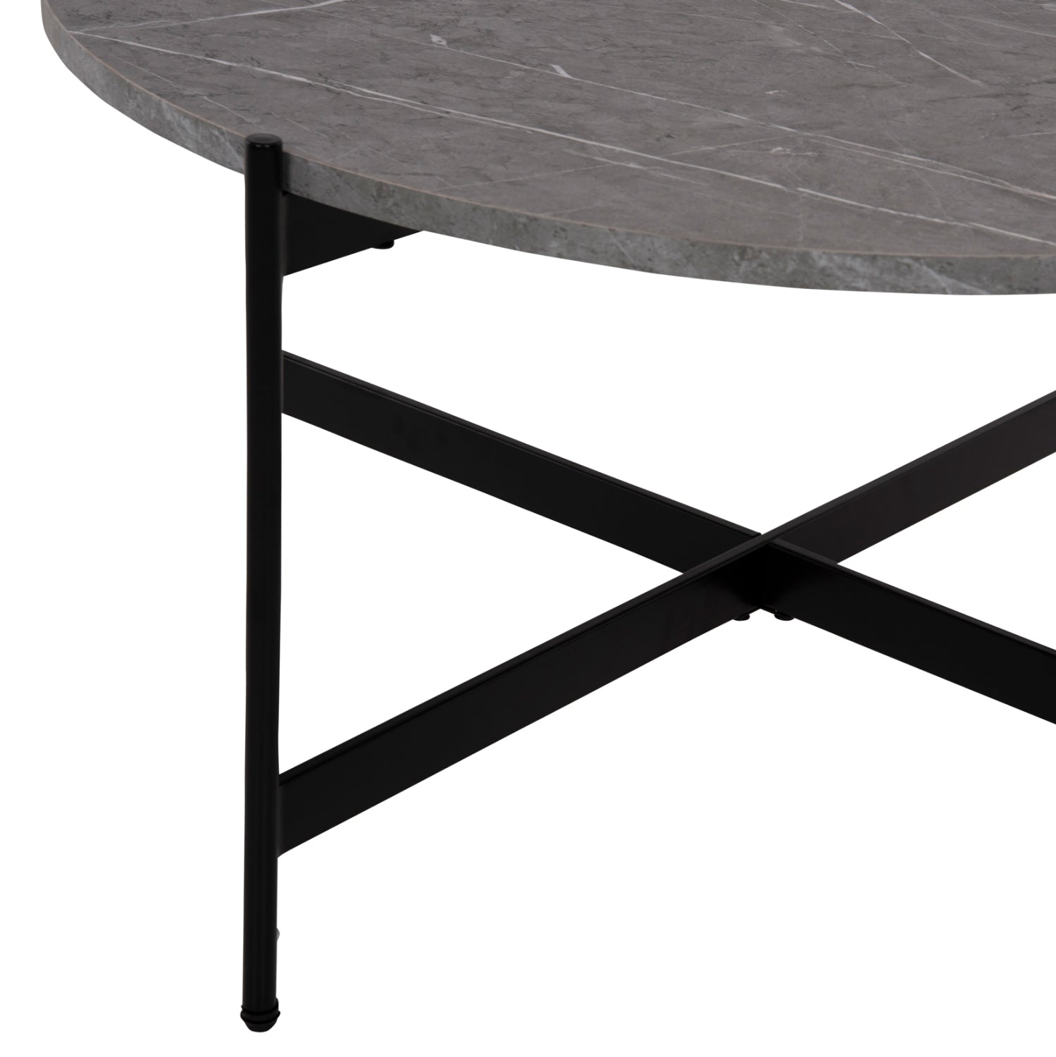 Комплект 2 броя маси за кафе RONDA MDF сив мраморен цвят Φ80cm & Φ50cm