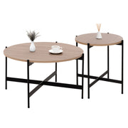 Комплект 2 броя маси за кафе RONDA MDF цвят сонома Φ80cm & Φ50cm