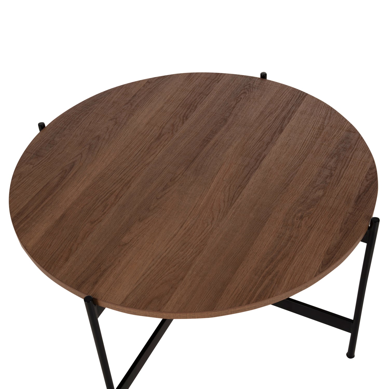 Комплект 2 броя маси за кафе RONDA MDF цвят орех Φ80cm & Φ50cm