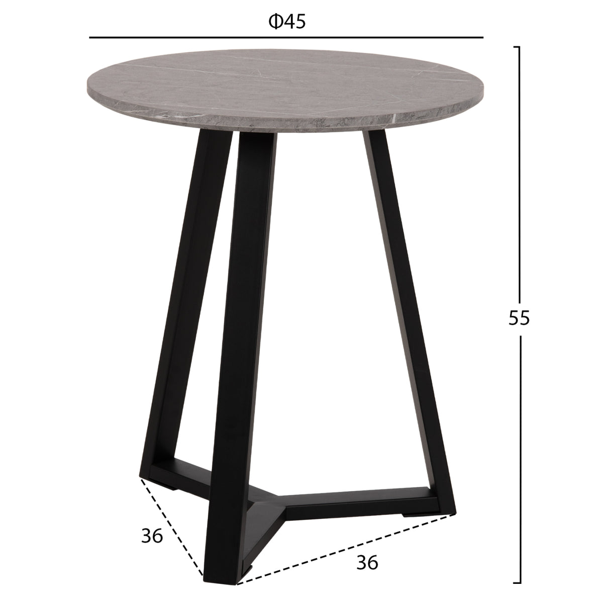 ХОЛНИ МАСИ 2 ЧАСТИ ROCKET MDF В ЦВЯТ СИВ МРАМОР Φ80cm & Φ45cm