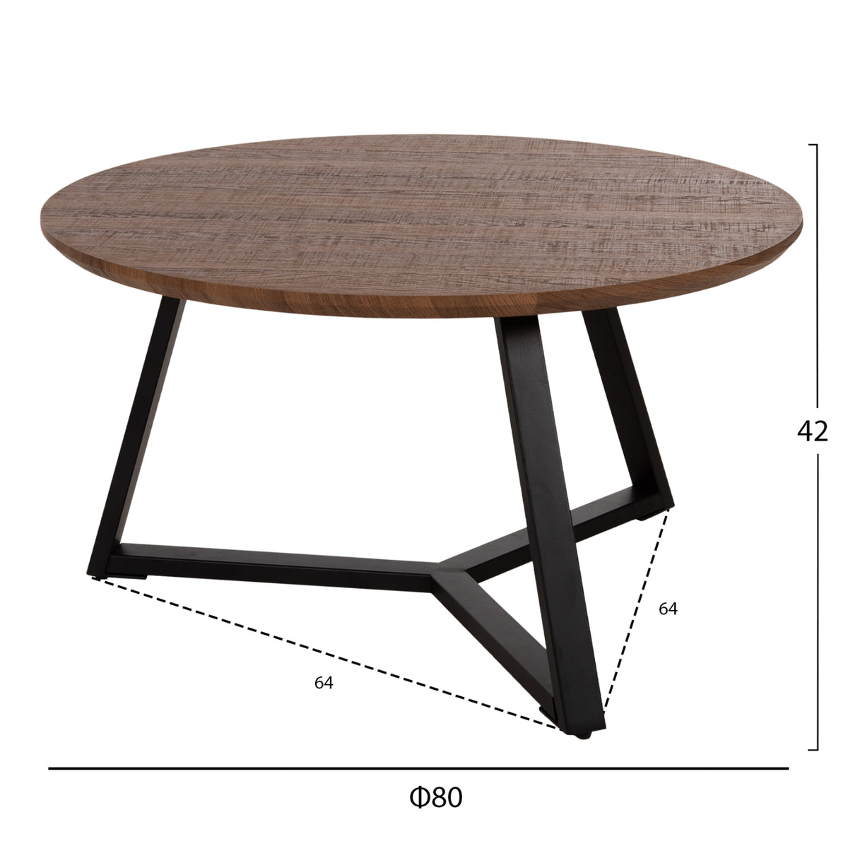 ХОЛНИ МАСИ 2 ЧАСТИ ROCKET MDF В ЦВЯТ ОРЕХ Φ80cm & Φ45cm