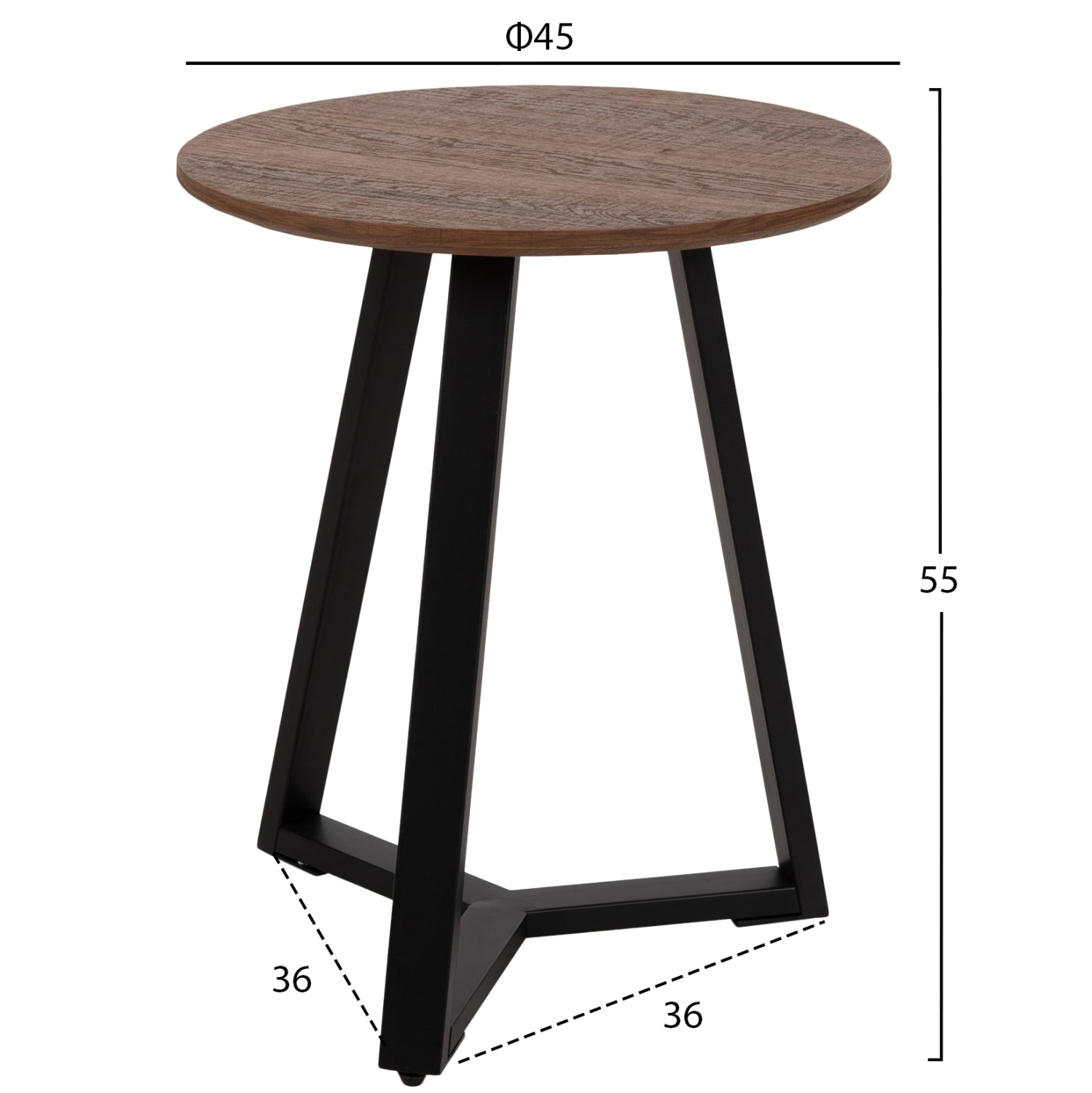 ХОЛНИ МАСИ 2 ЧАСТИ ROCKET MDF В ЦВЯТ ОРЕХ Φ80cm & Φ45cm
