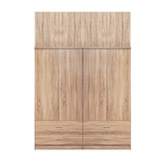 Комплект 4 броя гардероб с лофт и 4 чекмеджета Sonama 160x42x241
