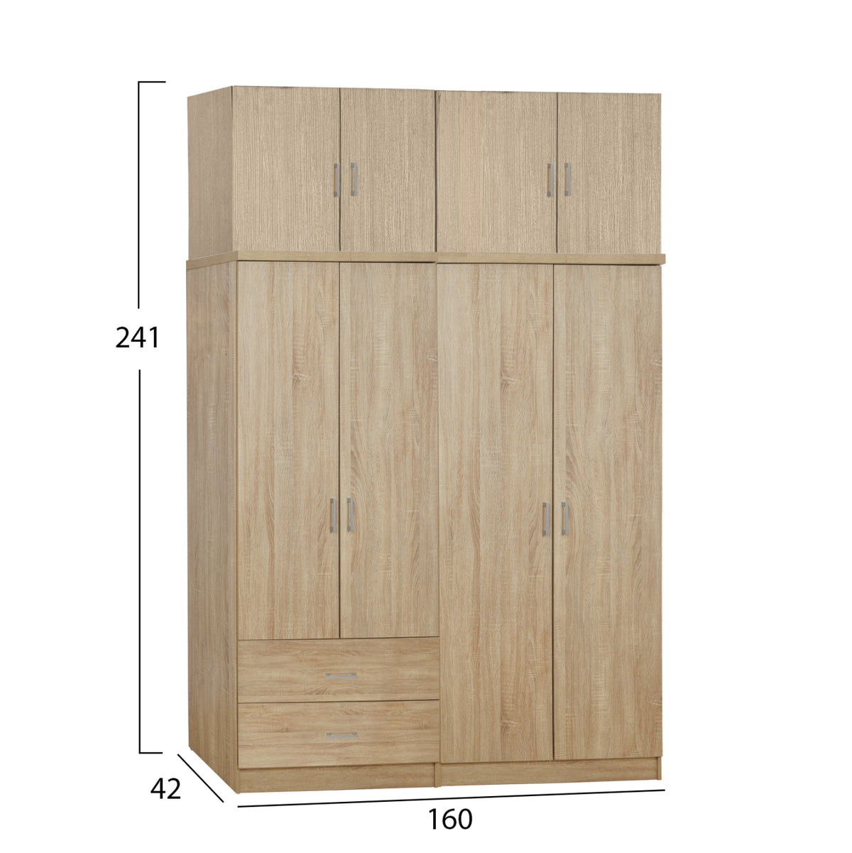 Комплект 4 части гардероб Четири крила с лофт Сонама 160x42x241