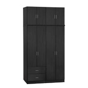 Комплект 4 части Гардероб Четири крила с лофт Зебрано 160x42x241