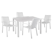 Комплект 5 части с маса 120x80x75.5 бял