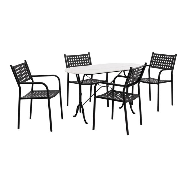 Комплект 5 части Outdoor Space с мраморна маса