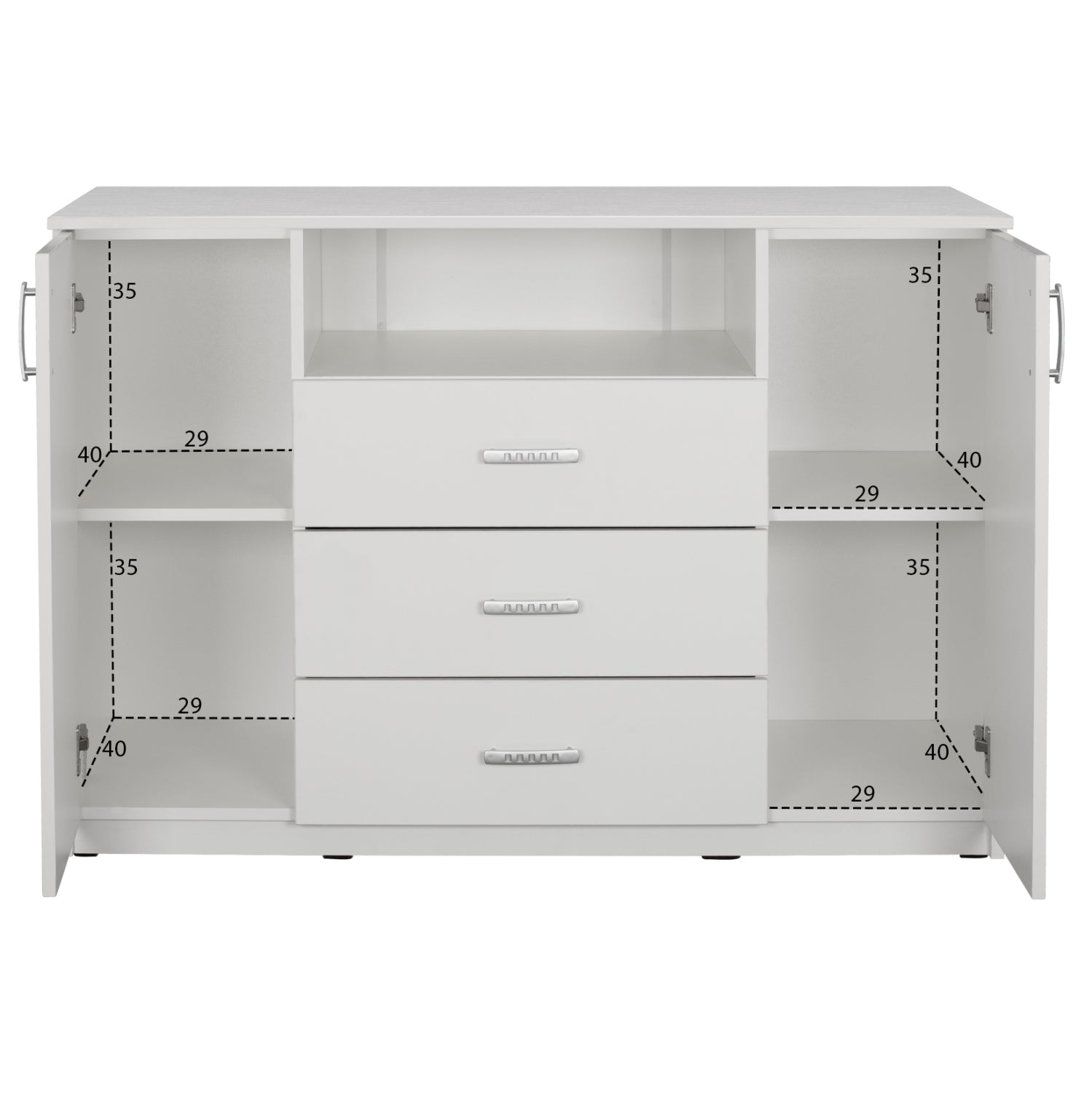 СПАЛЕН КОМПЛЕКТ 6 ЧАСТИ ADLER МЕЛАМИН БЯЛ ЗА МАТРАК 160x200см