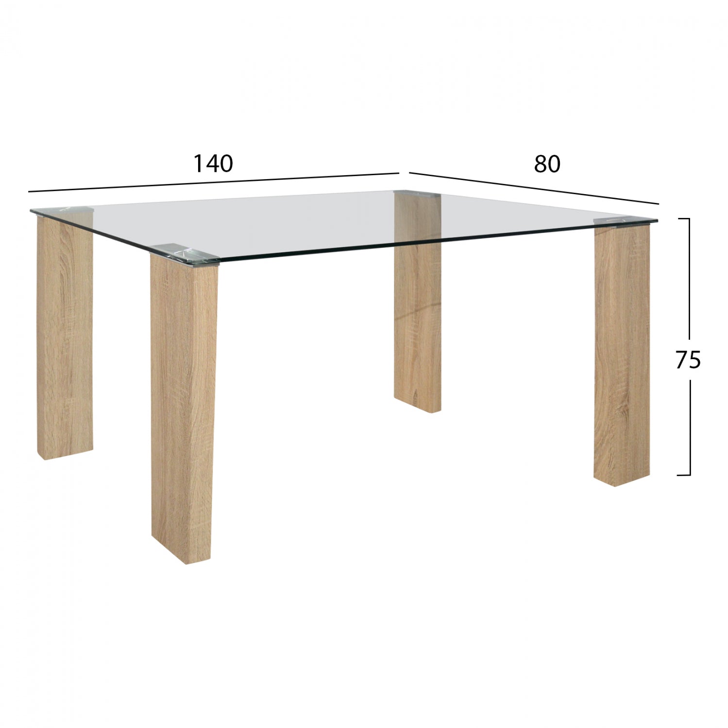 Комплект трапезна маса 5 части с маса Morgan 140x80x75 и столове Twist Капучино
