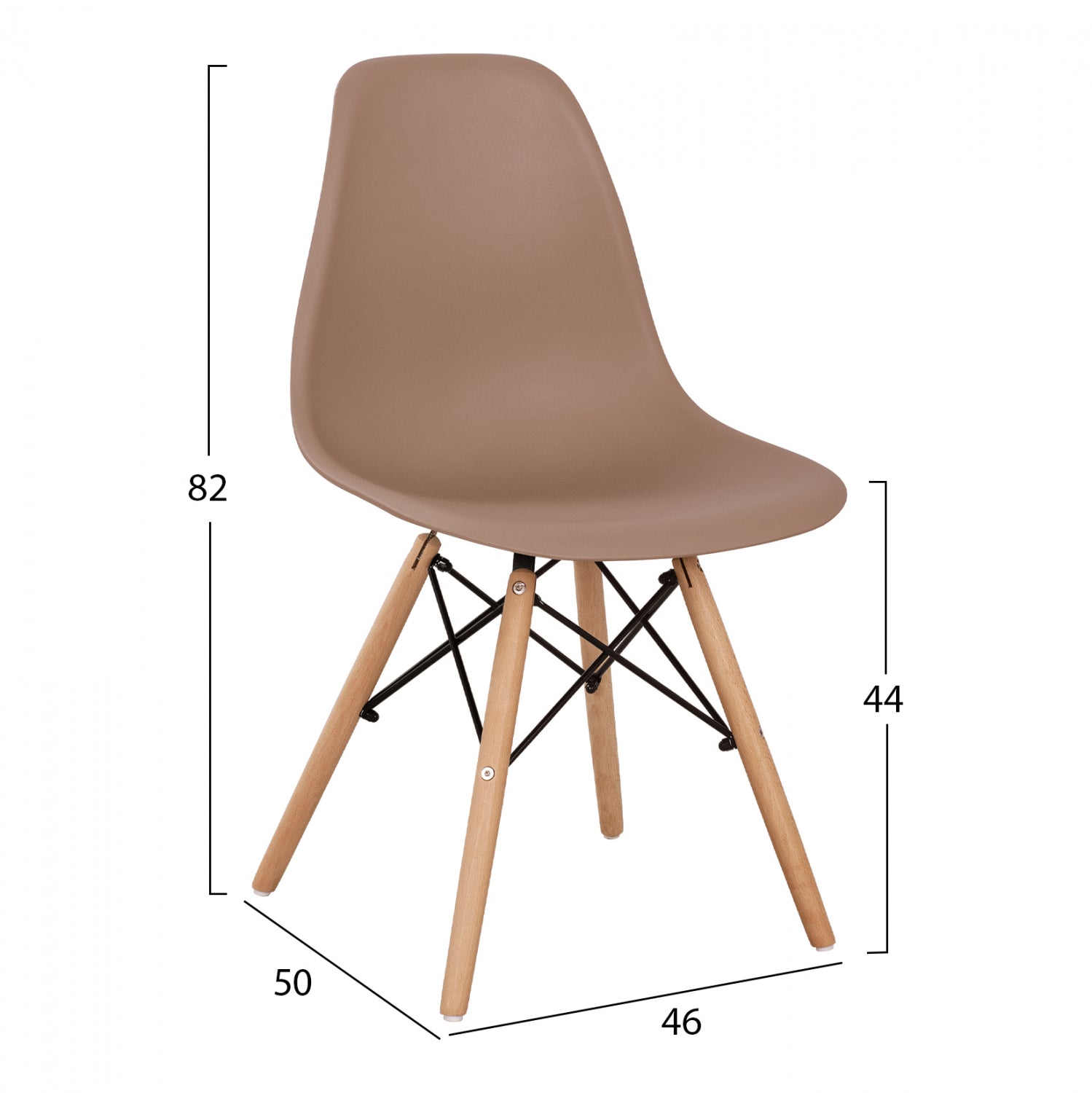 Комплект трапезна маса 5 части с маса Morgan 140x80x75 и столове Twist Капучино
