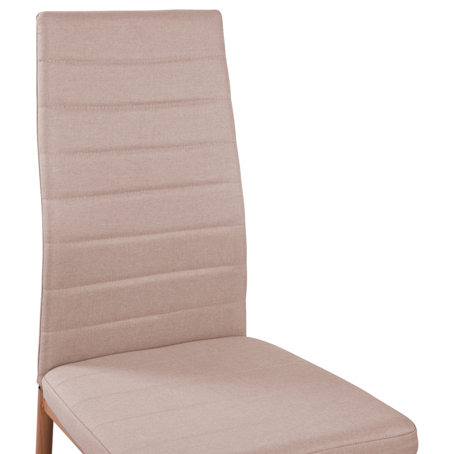 Трапезен комплект 5 части MINIMAL бял MDF плот - бежови текстилни столове
