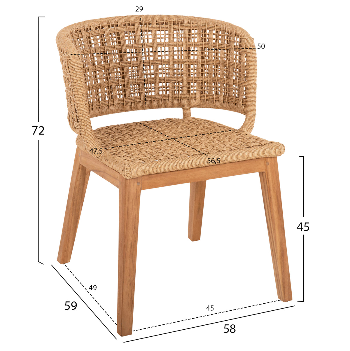 ТРАПЕЗЕН КОМПЛЕКТ 5ЧАСТИ FARLEY КРЪГЛА МАСА Φ150см. И 4 ТРАПЕЗНИ СТОЛА