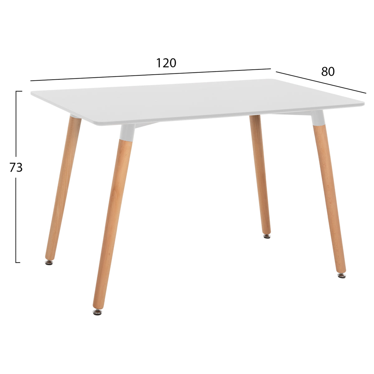 КОМПЛЕКТ ЗА ХРАНЕНЕ 5 ЧАСТИ MINIMAL MDF ПЛОТ БЯЛ - РАМКИ ЕСТЕСТВЕН ЦВЯТ ДЪРВО