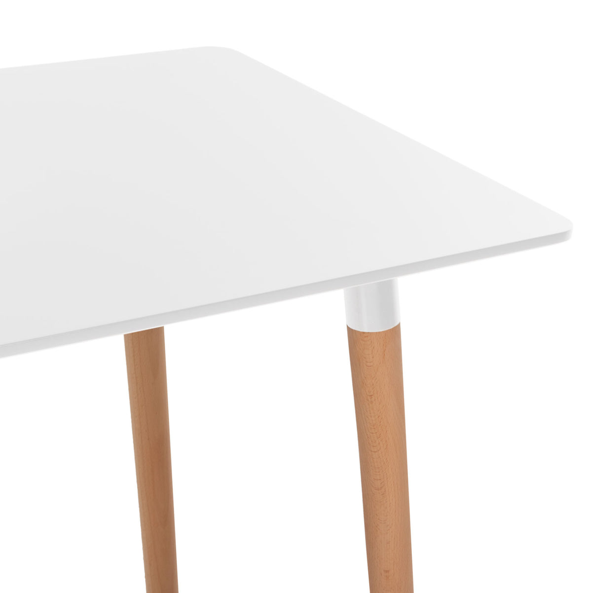 КОМПЛЕКТ ЗА ХРАНЕНЕ 5 ЧАСТИ MINIMAL MDF ПЛОТ БЯЛ - РАМКИ ЕСТЕСТВЕН ЦВЯТ ДЪРВО