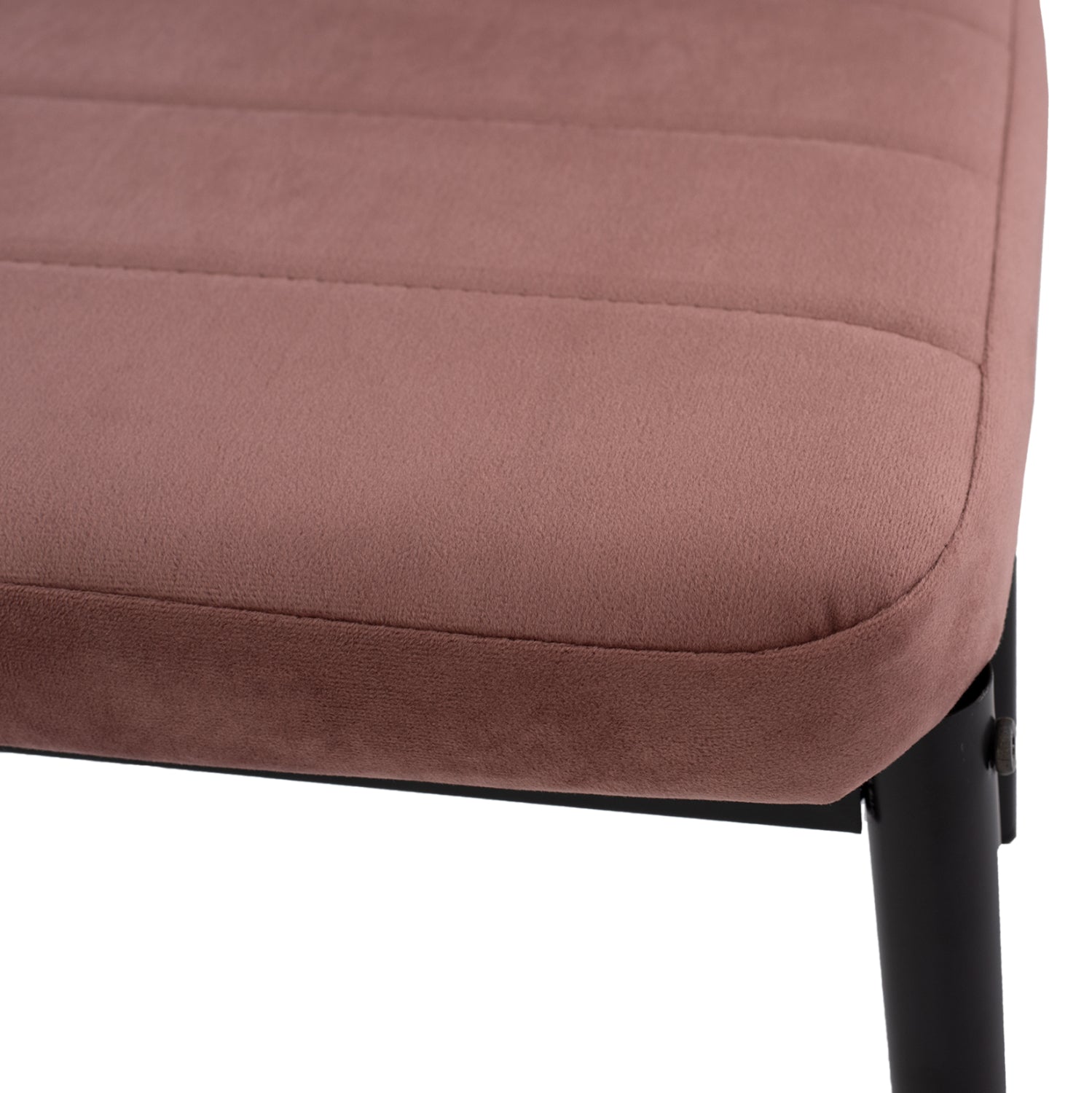 Трапезен комплект 5 части RAVEN с керамичен плот черен мрамор – кадифе в прасковено розово