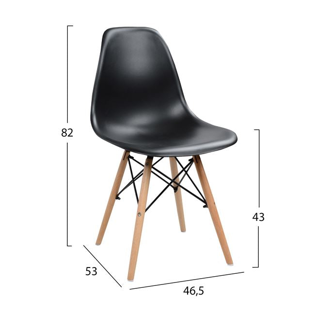 Комплект трапезна маса 5 части маса и 4 стола Twist 110x70x76 см