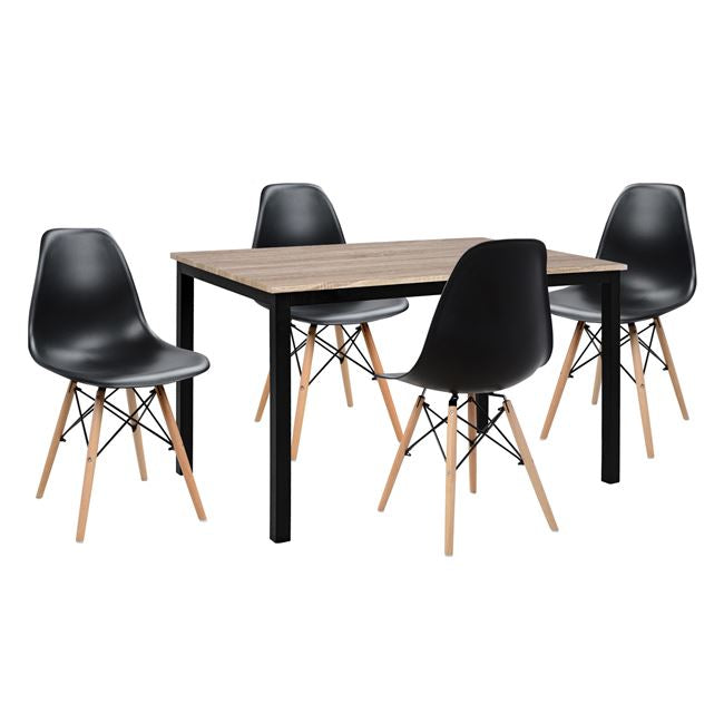 Комплект трапезна маса 5 части маса и 4 стола Twist 110x70x76 см