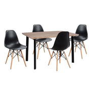 Комплект трапезна маса 5 части маса и 4 стола Twist 110x70x75,5 см