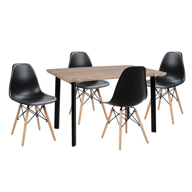 Комплект трапезна маса 5 части маса и 4 стола Twist 110x70x75,5 см