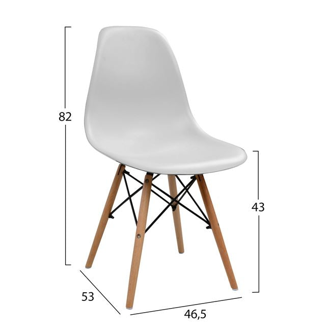 Комплект трапезна маса 5 части Маса 120x70x76,5 см и столове Twist