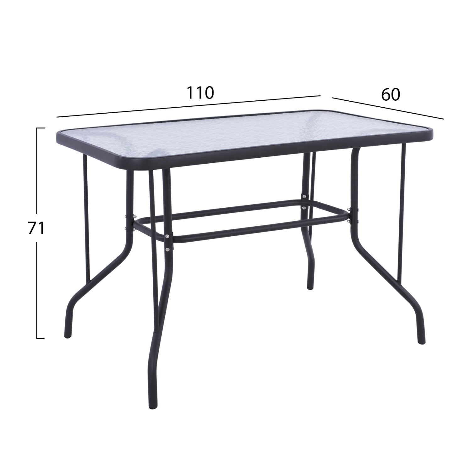 Комплект за хранене 5 части -МЕТАЛИК СИВ-4 стола и маса 110X60см.