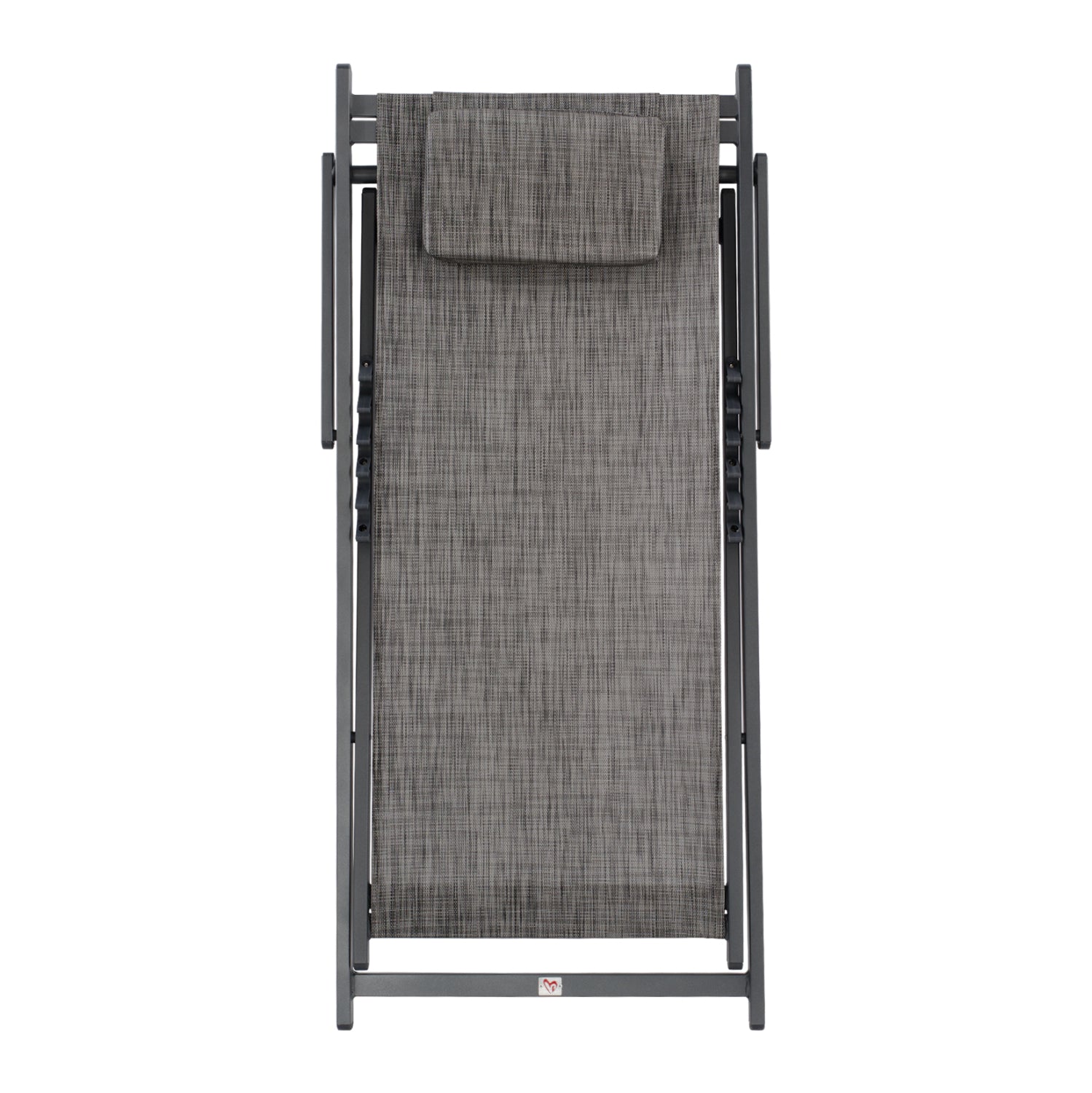Професионален шезлонг KEA алуминий и текстилен в сив цвят 59,5x102,5x94см