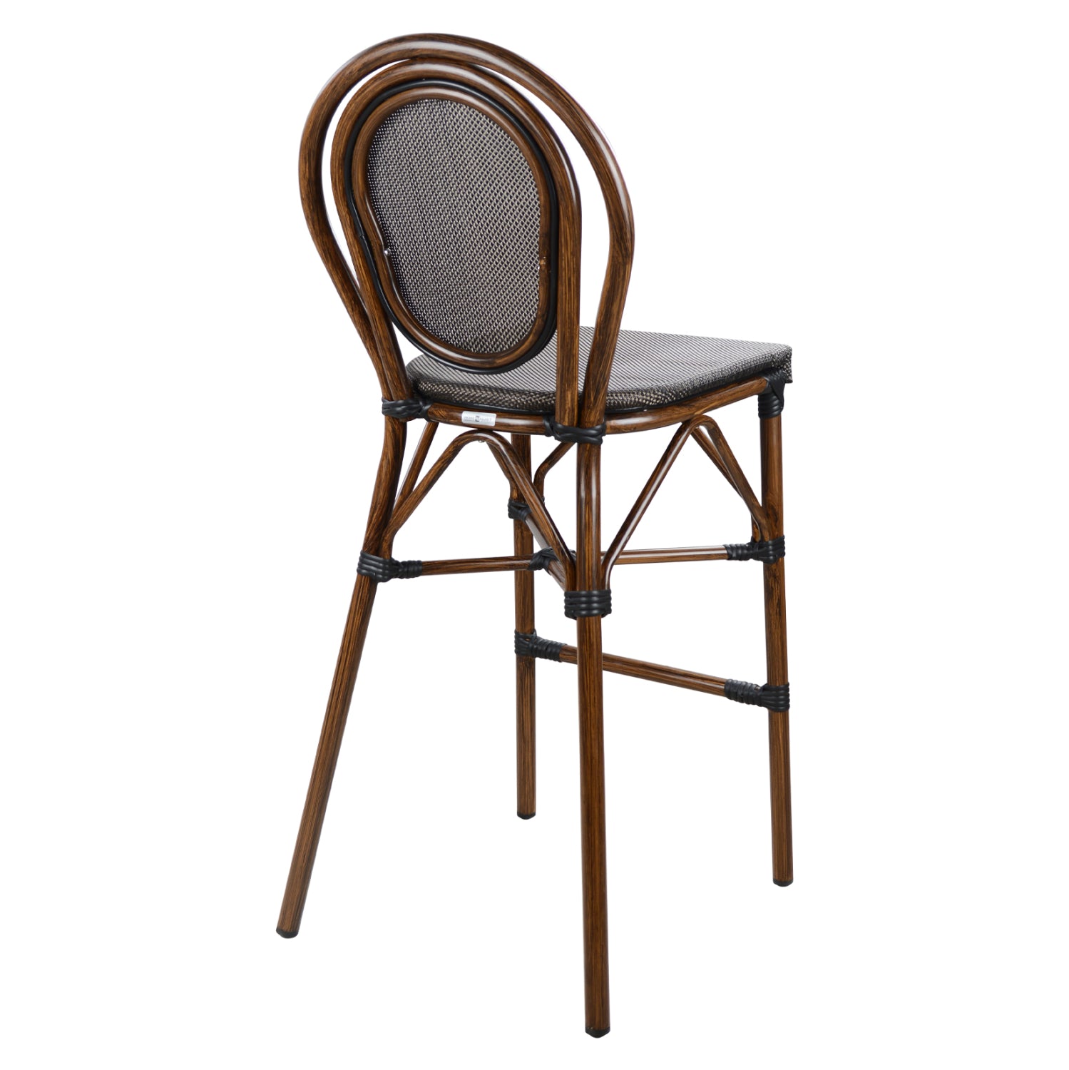 АЛУМИНИЕВ СТОЛ AZARIA BAMBOO LOOK КАФЯВ С ТЕКСТИЛЕН 44x52x115H см