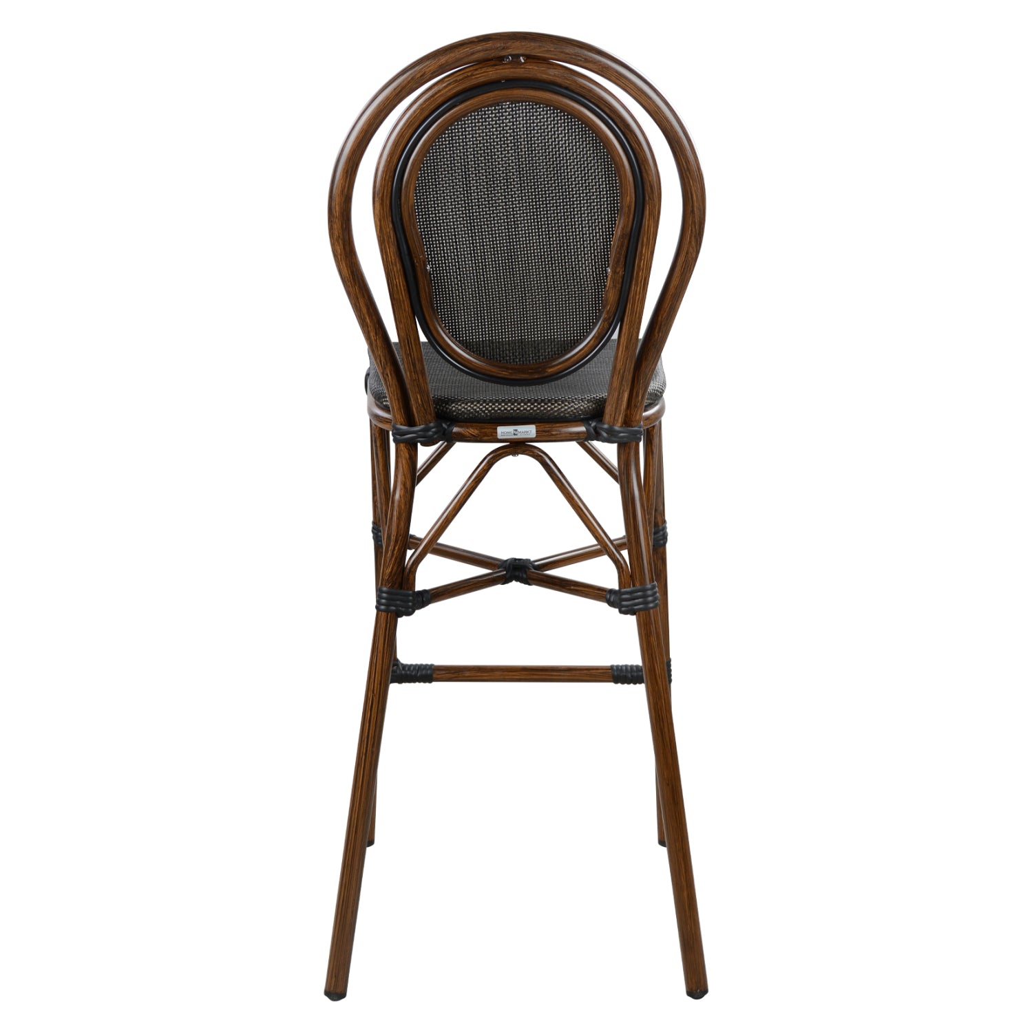 АЛУМИНИЕВ СТОЛ AZARIA BAMBOO LOOK КАФЯВ С ТЕКСТИЛЕН 44x52x115H см