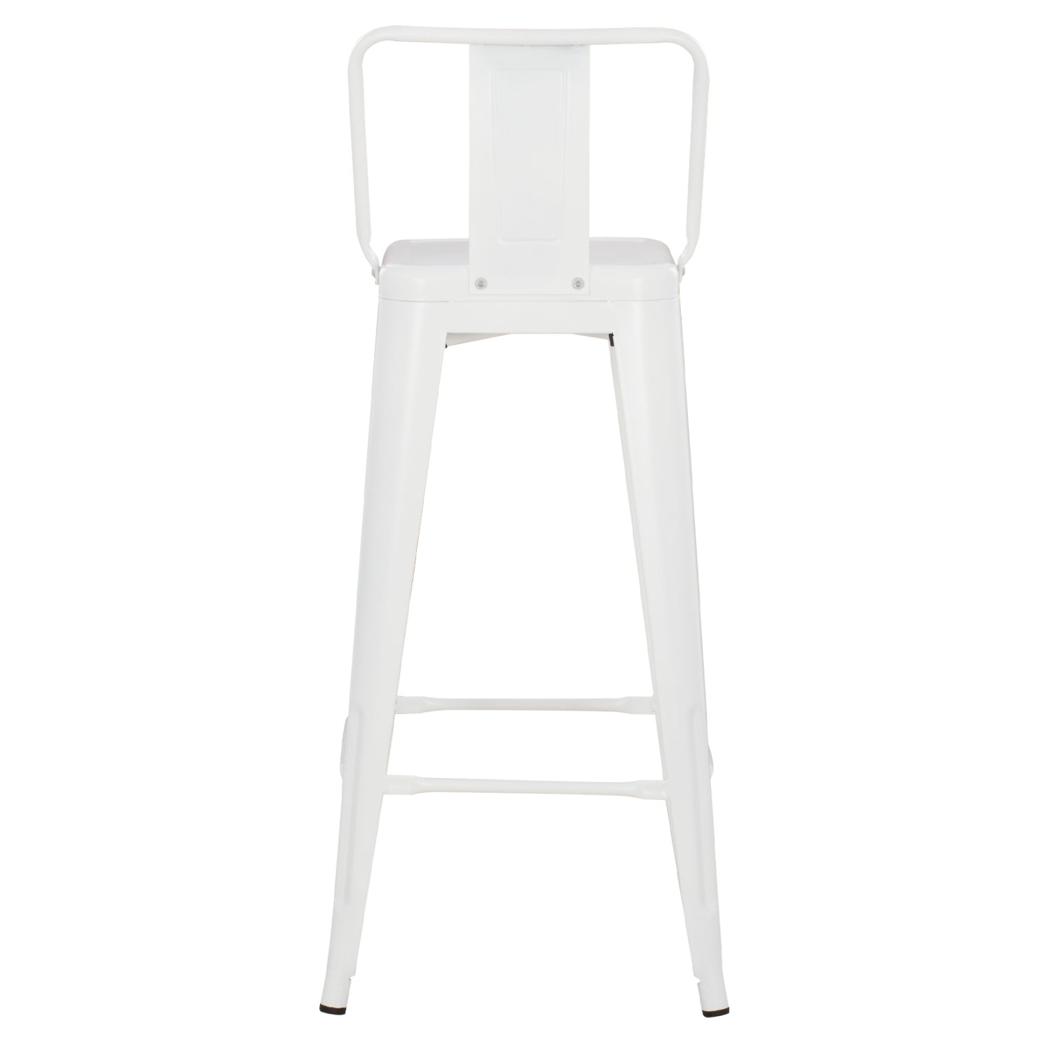 Бар стол с облегалка MELITA-PRO метал в матово бяло 42x42x100Hсм.