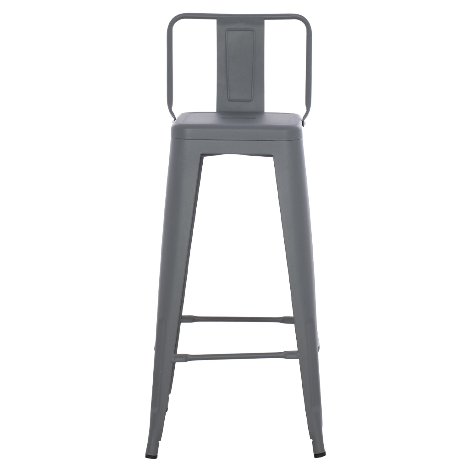 Бар стол с облегалка MELITA-PRO метал в сиво 42x42x100Hсм.
