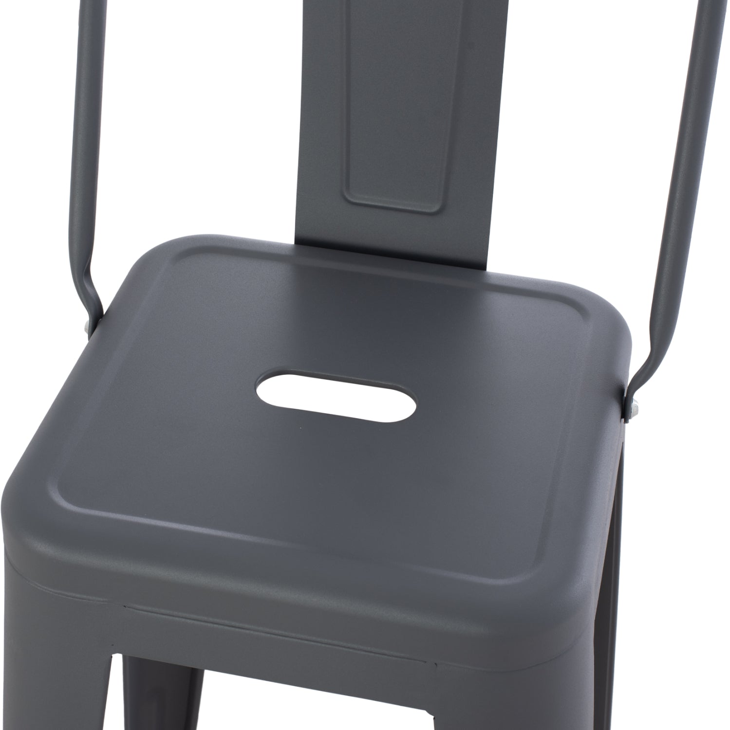 Бар стол с облегалка MELITA-PRO метал в сиво 42x42x100Hсм.