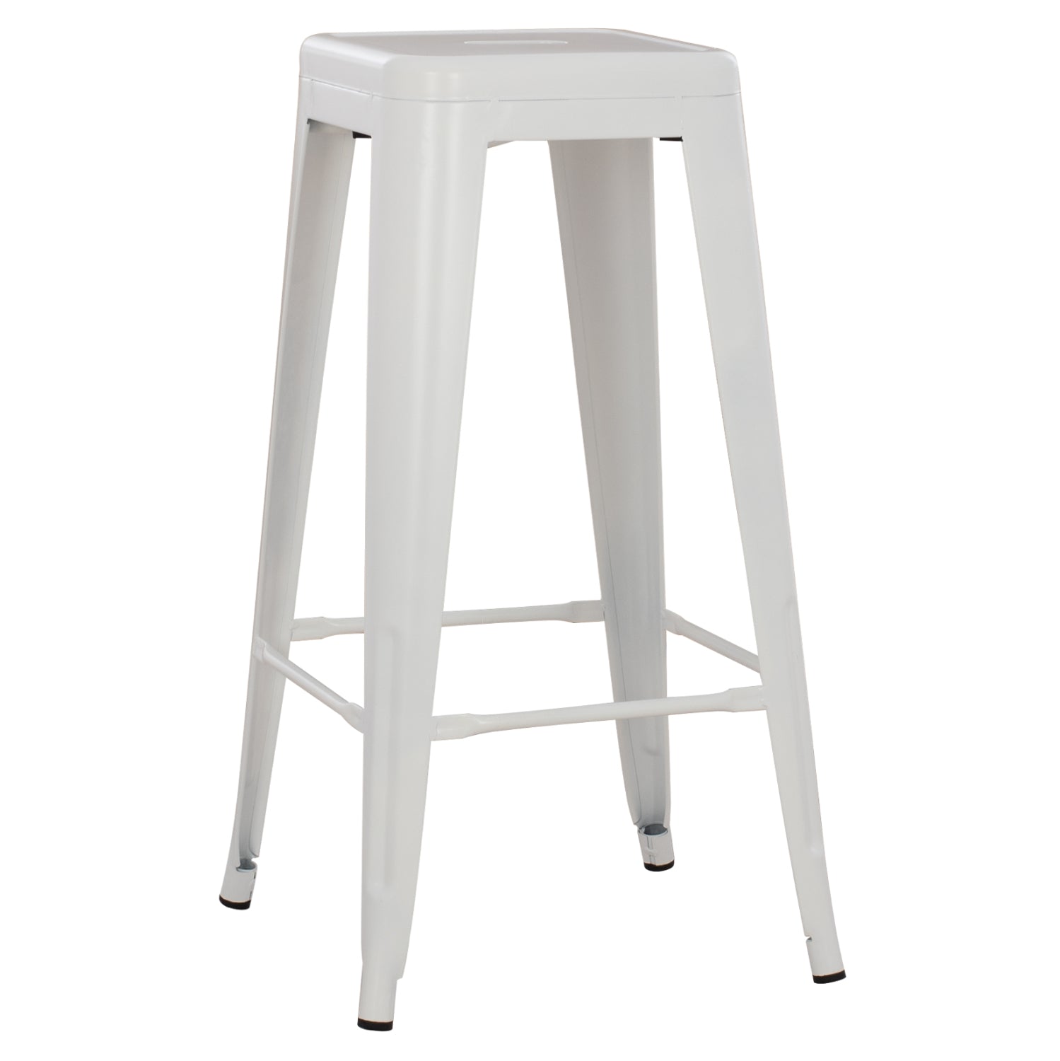 Бар стол метален MELITA бял мат 43x43x78 см