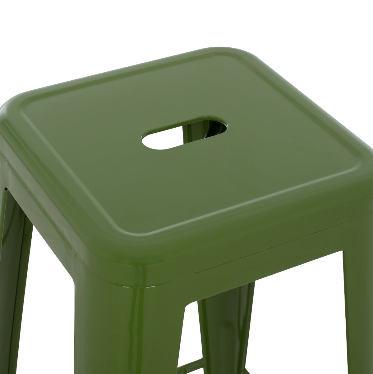 Метално бар столче MELITA в светлозелен цвят Light Olive Green 43x43x78см.