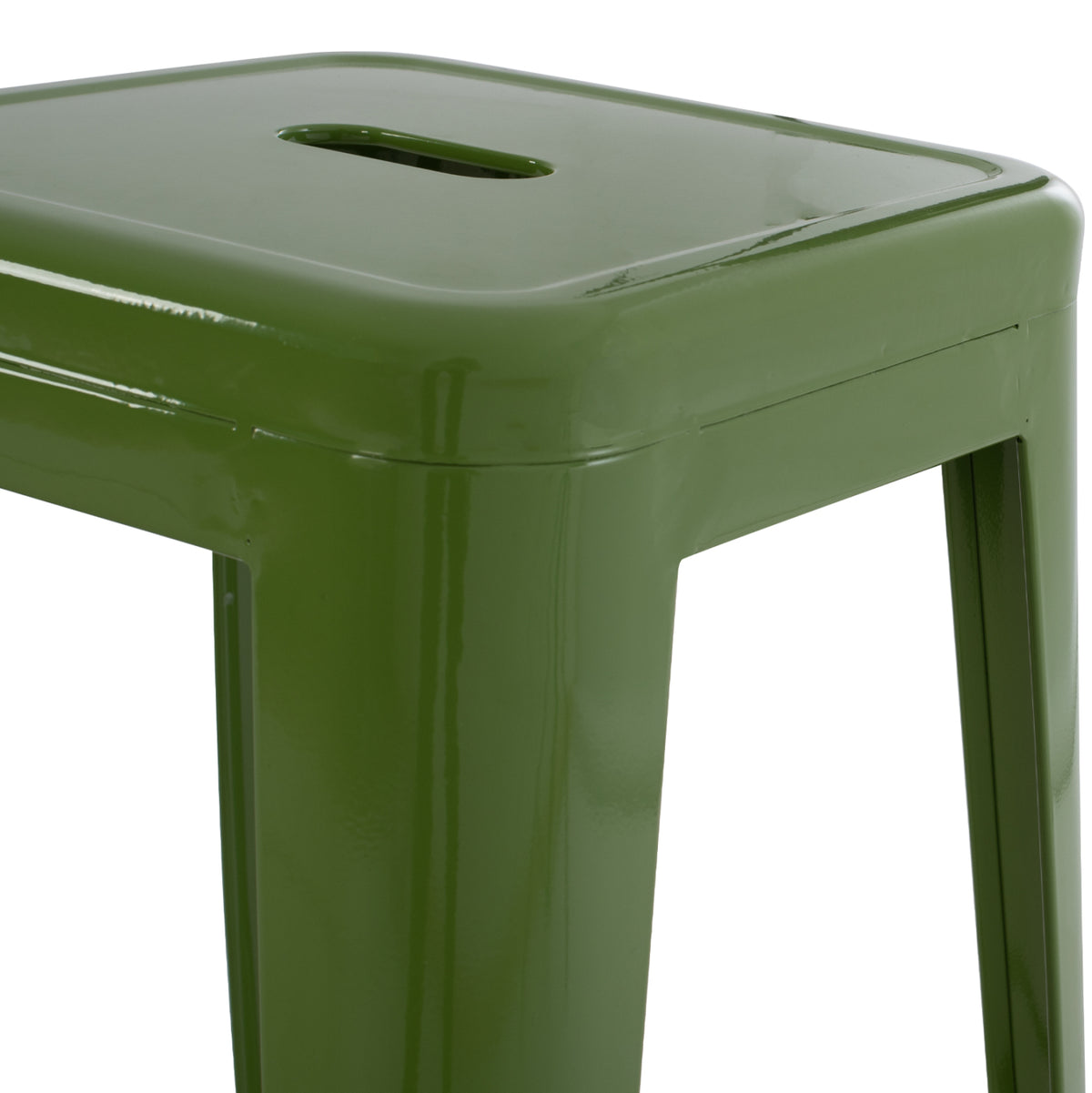 Метално бар столче MELITA в светлозелен цвят Light Olive Green 43x43x78см.