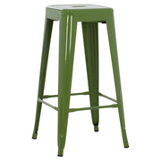 Метално бар столче MELITA в светлозелен цвят Light Olive Green 43x43x78см.