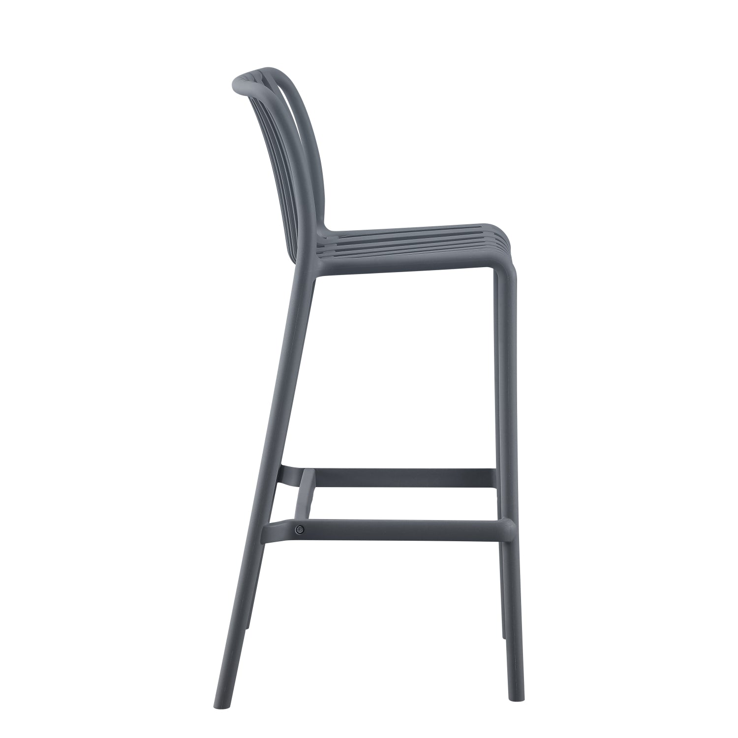 Бар стол от полипропилен CONVEE сив 38,5x49,5x102Hcm.